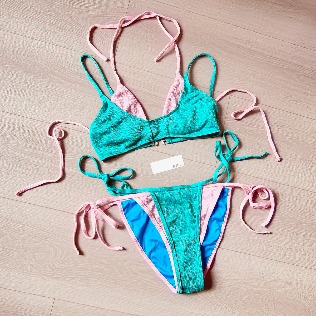 Double Layer Corp Top Bikini Swimsuit