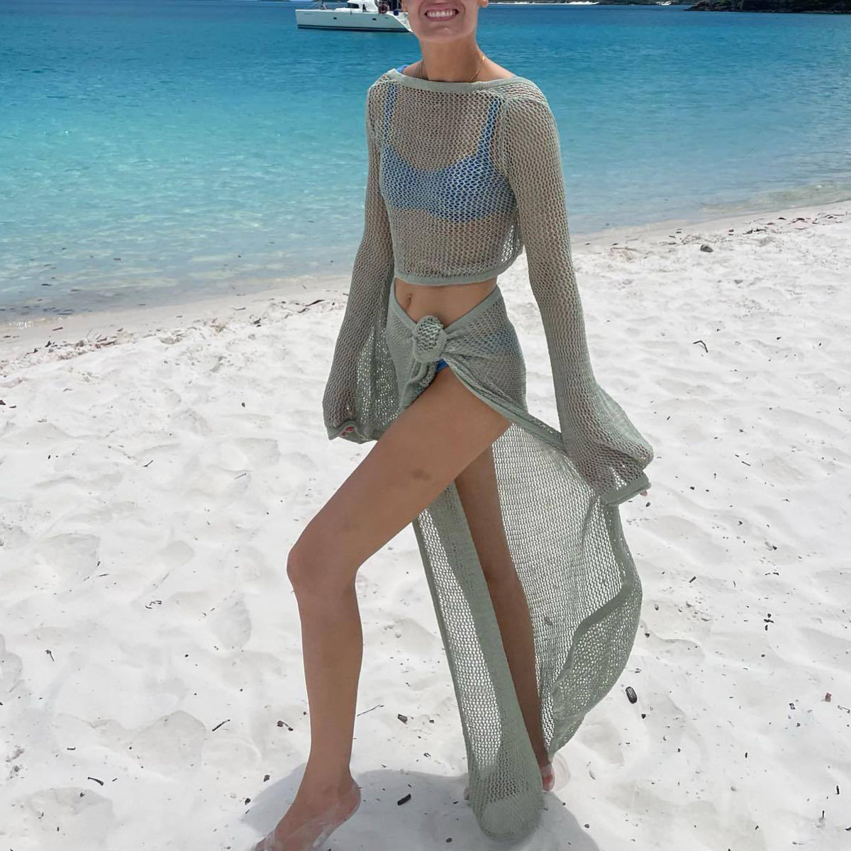 Fish Net Cover-Up Beach Dress