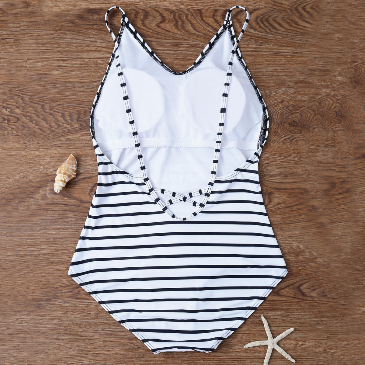 Modest One Piece Swimwear Buy Black White Striped One Piece