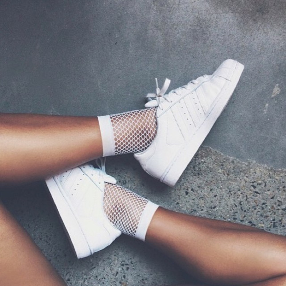 Special Gift Fishnet Socks Mesh Ankle Short Socks-White - worthtryit.com