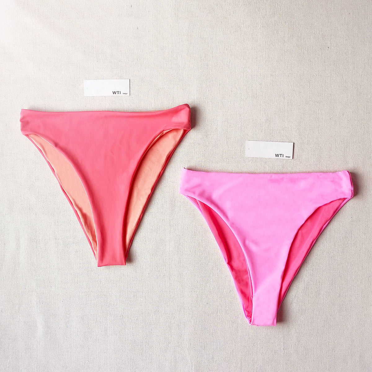 Solid Color Crop High Waist Bikini Swimsuit CH20