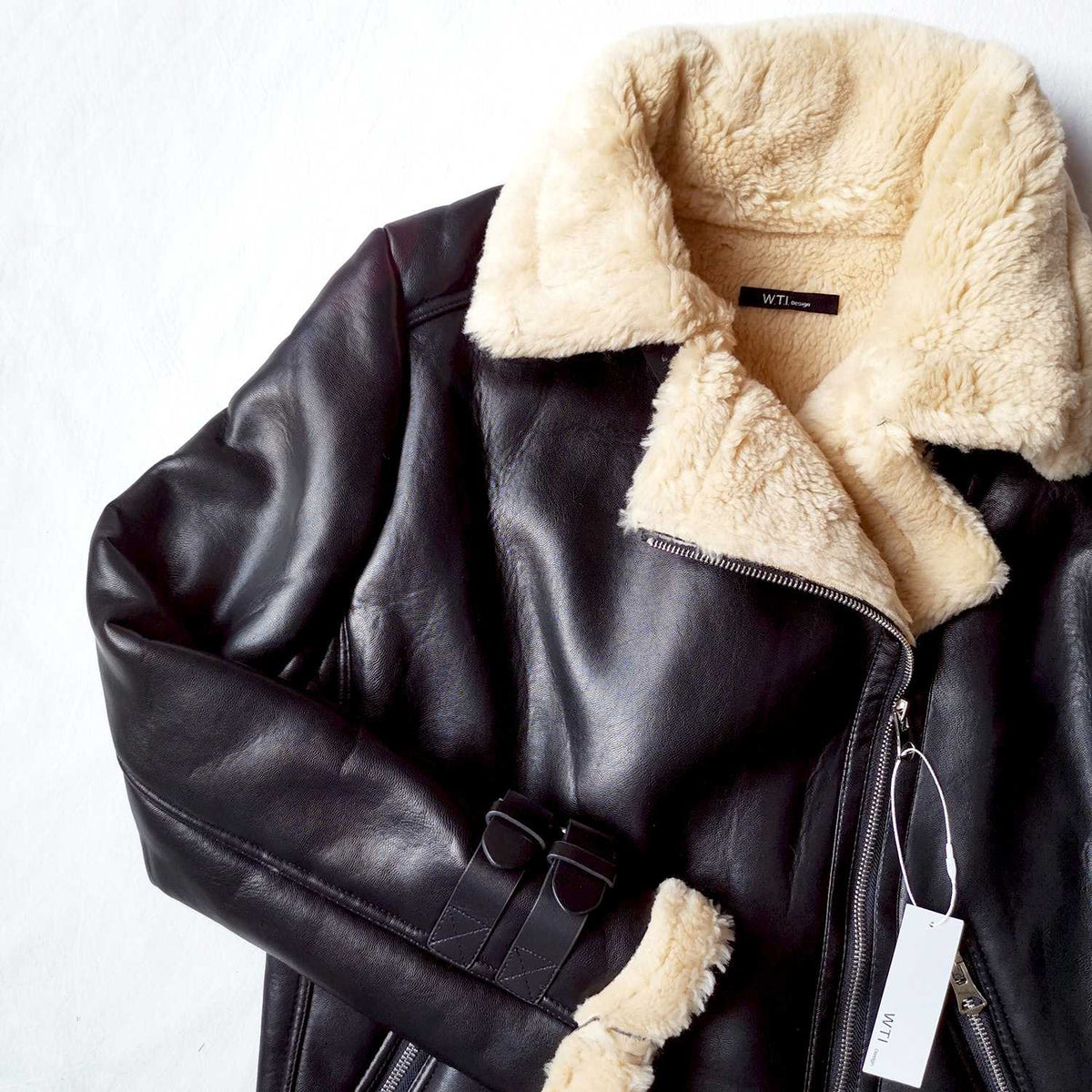 Oversized Faux Fur Moto Bike Jacket - worthtryit.com