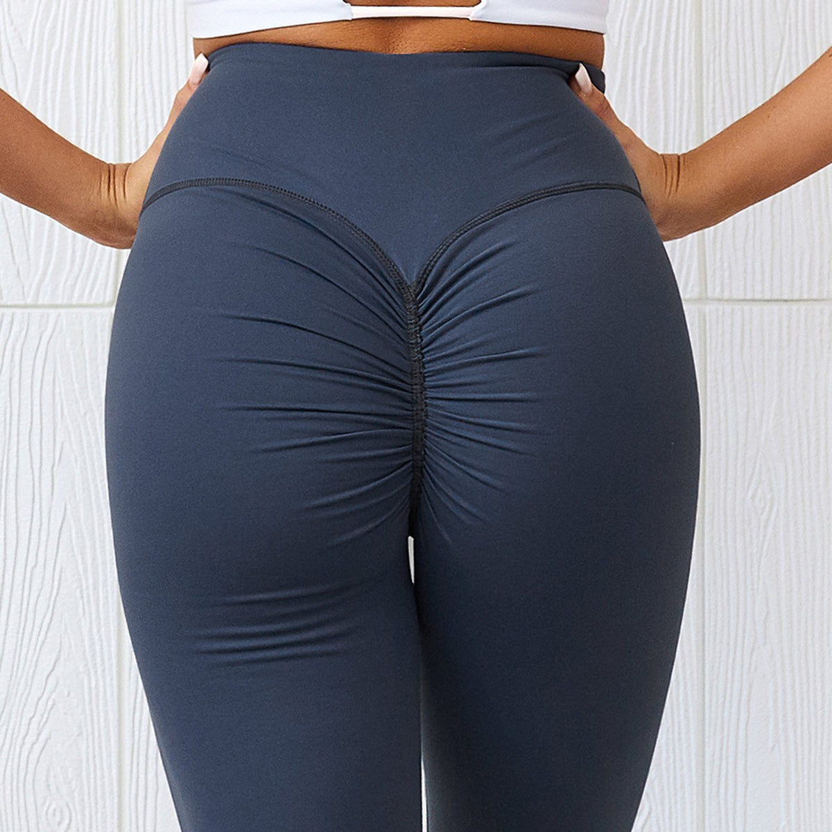 How to Design Double-Sided Shampooed Nude Yoga Pants for Women European and  American High Waist Lift Peach Butt Exercise Pants for Women