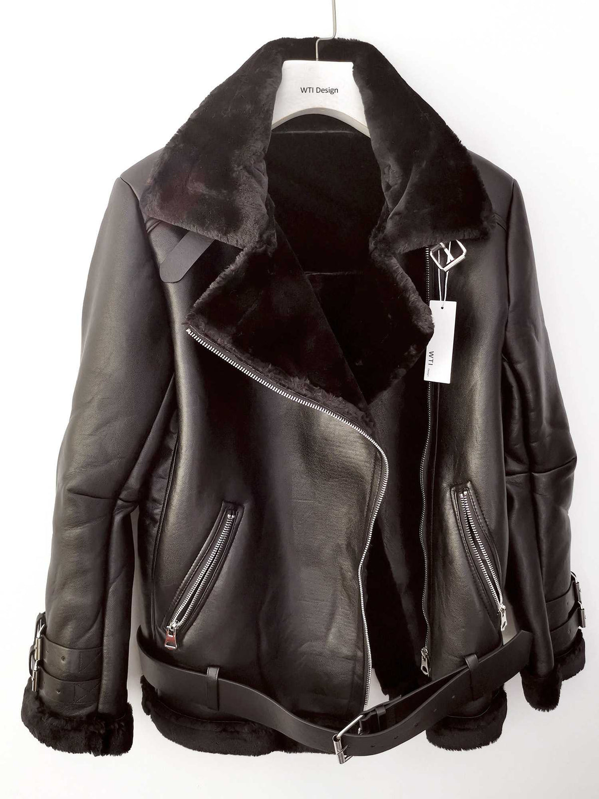 Oversized Faux Fur Moto Bike Jacket - worthtryit.com