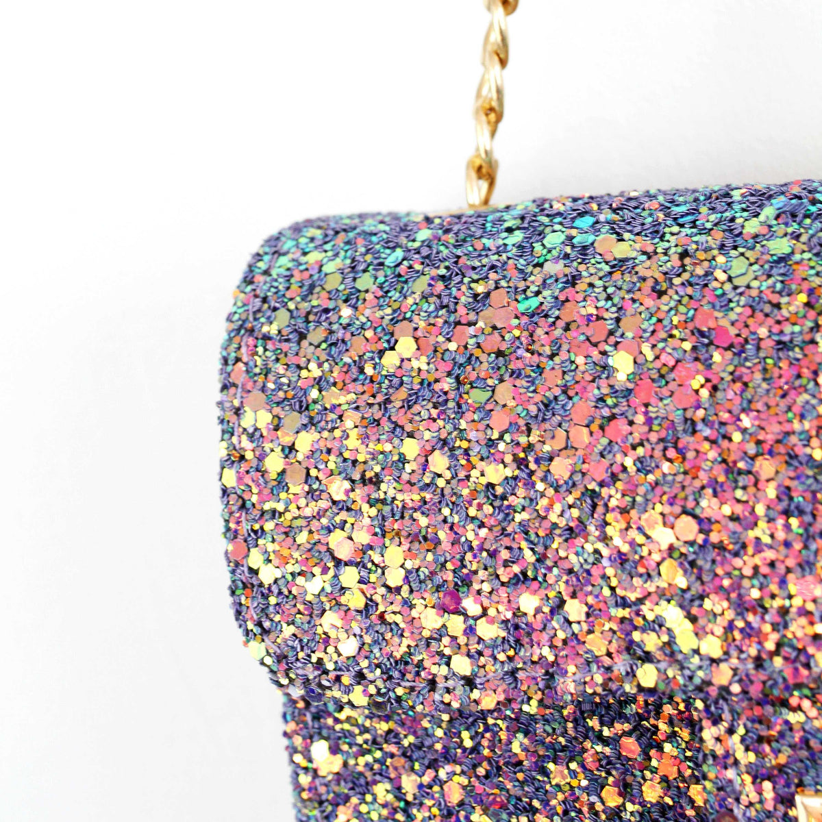 Reversible Sequined Chain Bag - worthtryit.com