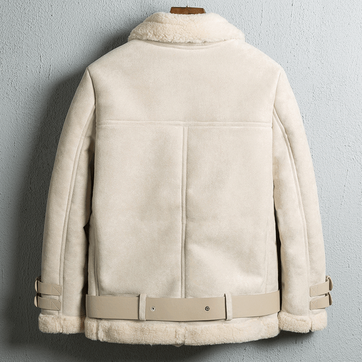 Oversized Faux Fur Moto Bike Jacket - worthtryit.com