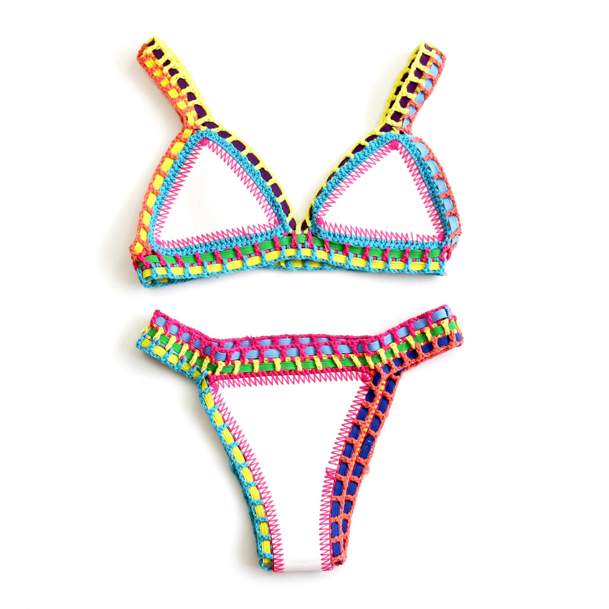 Reversible Handmade Neo Crochet Bikini Suit - worthtryit.com