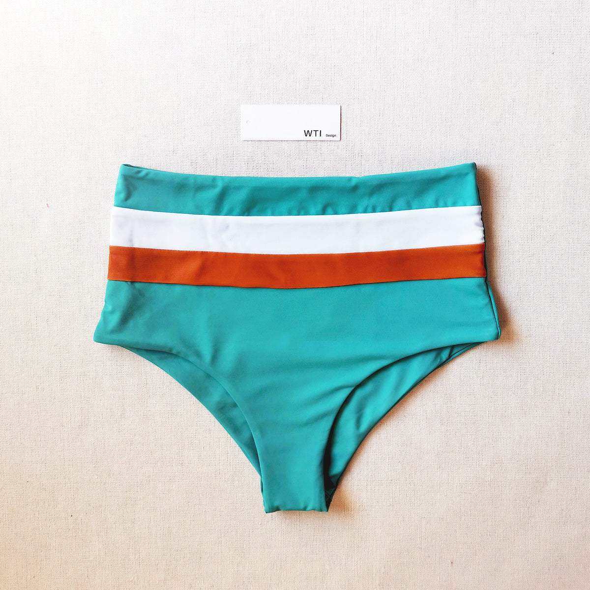 Color Block Ribbed High Waist Crop Bikini Swimsuit TL20 – W.T.I. Design