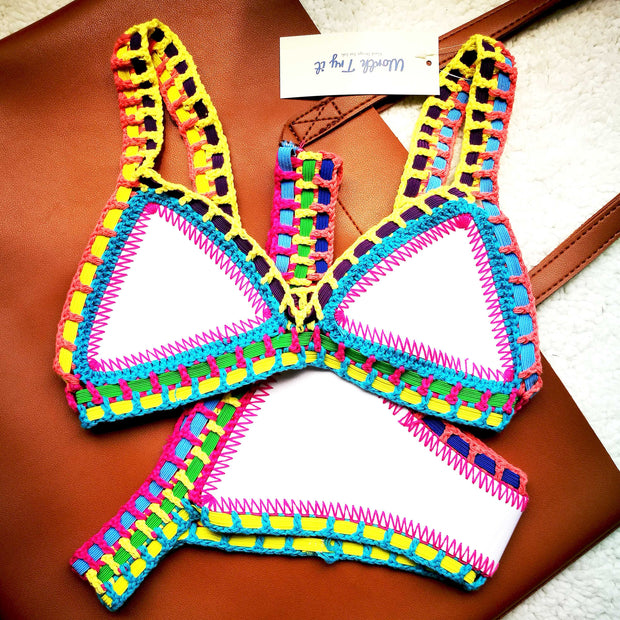 Reversible Handmade Neo Crochet Bikini Suit - worthtryit.com