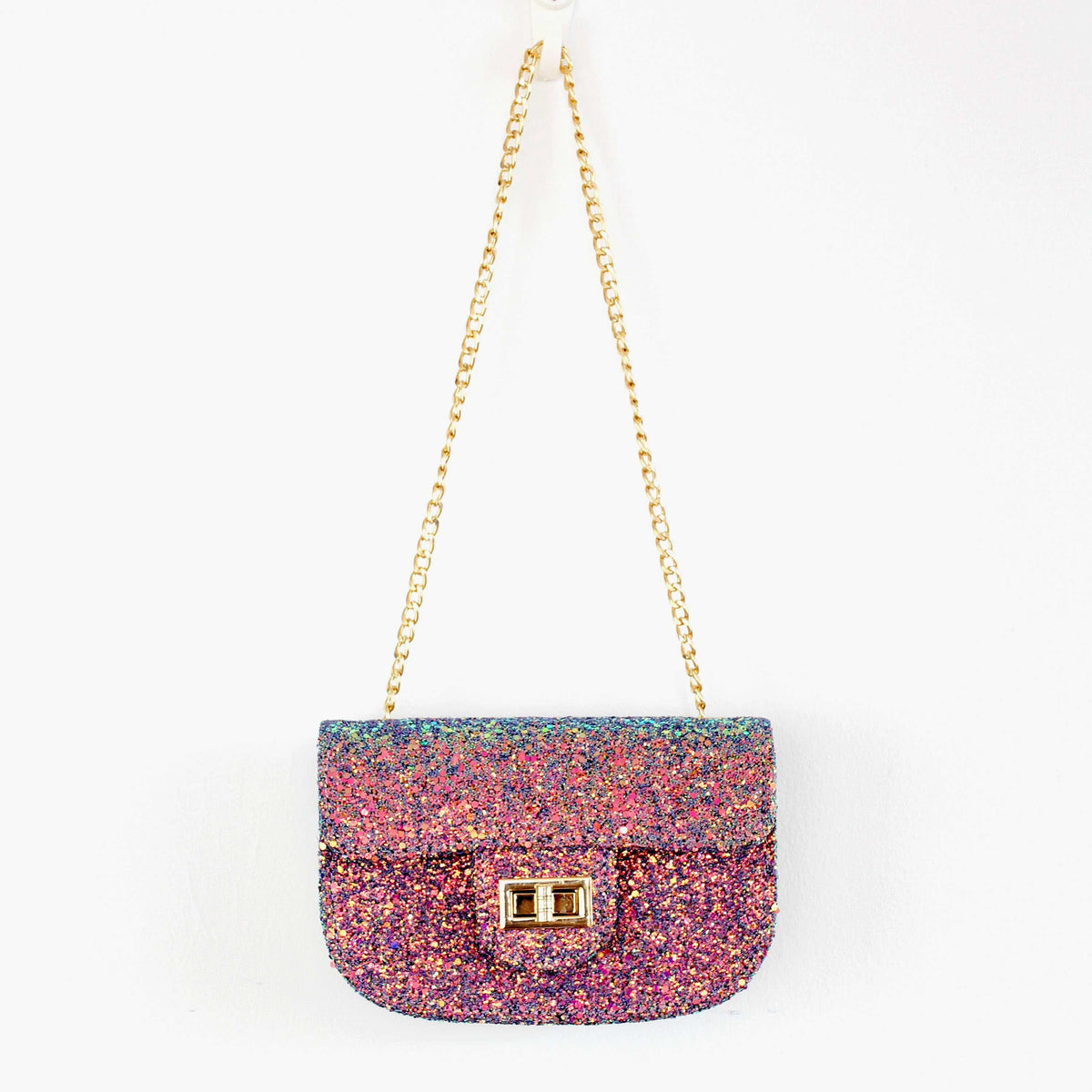 Reversible Sequined Chain Bag - worthtryit.com