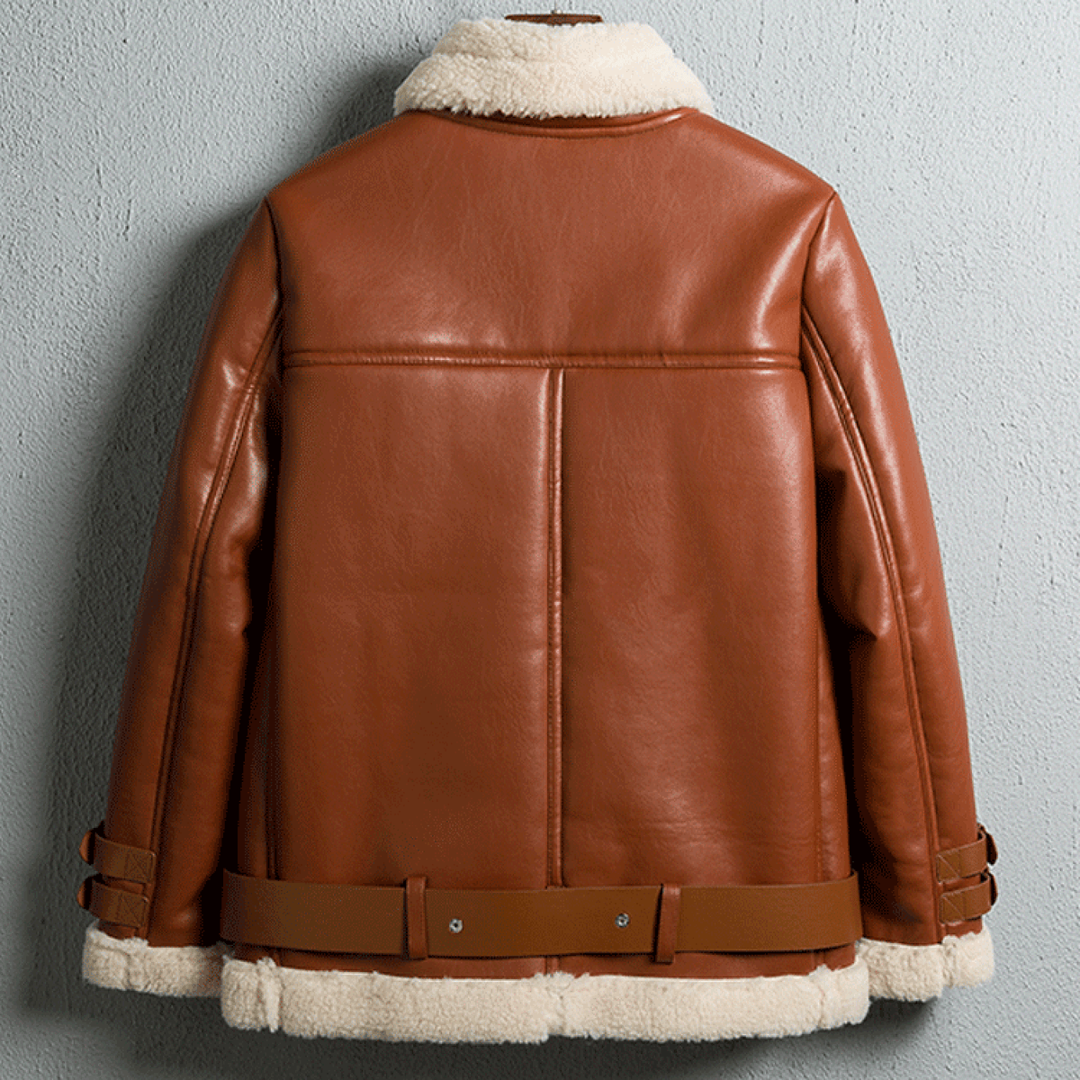 Oversized Faux Fur Moto Bike Jacket - worthtryit.com
