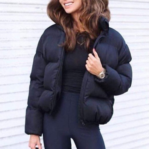 Stand Up Puffer Short Jacket - worthtryit.com