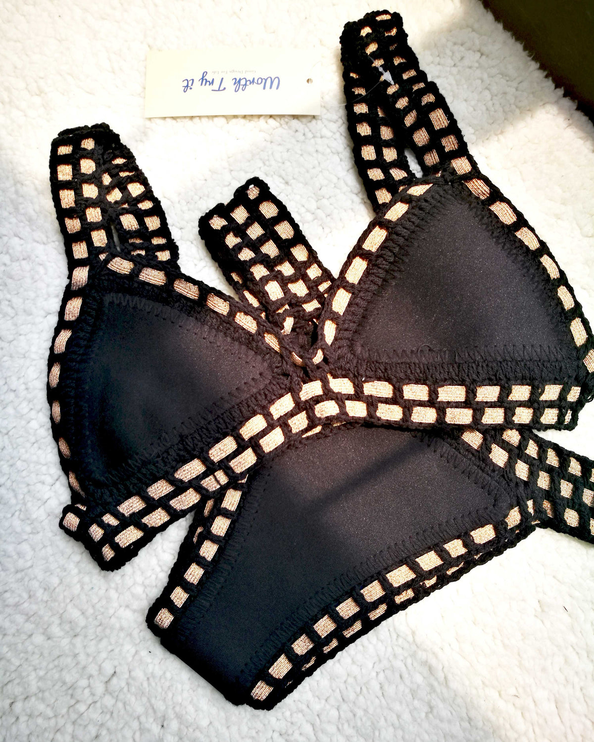 Reversible Handmade Neo Crochet Bikini Suit - worthtryit.com