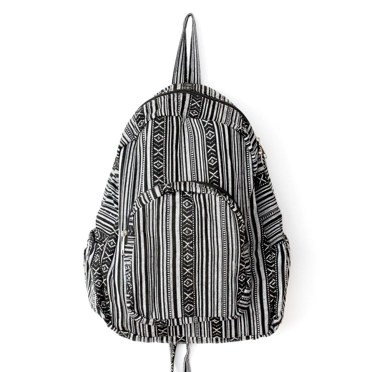 Boho Style Thailand Cotton Backpack-Green Row - worthtryit.com