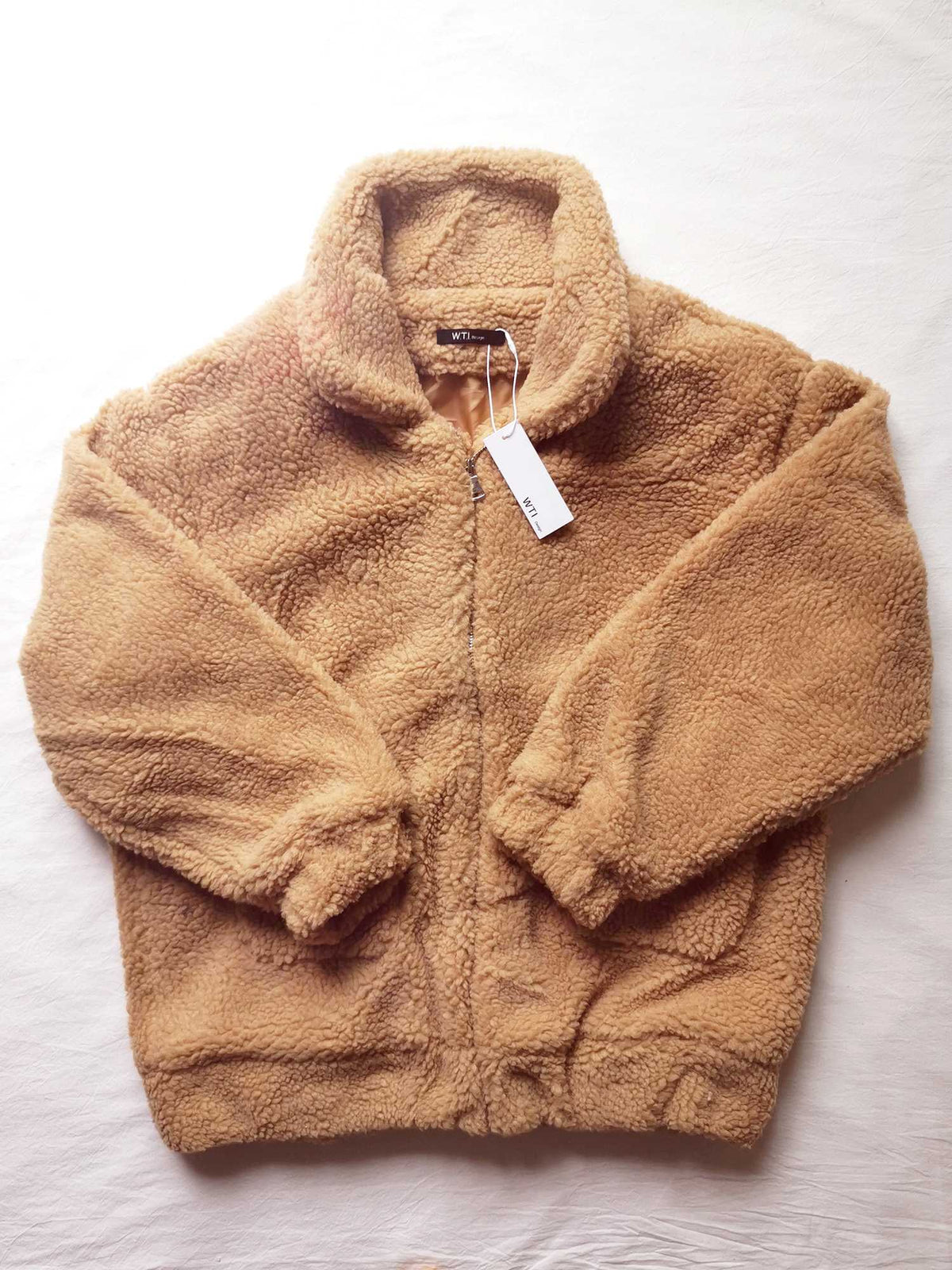 Oversize teddy jacket, Light Brown