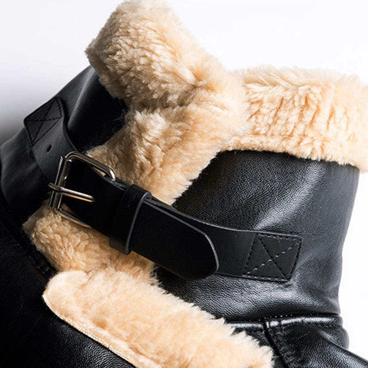 Oversized Faux Fur Moto Bike Jacket - worthtryit.com