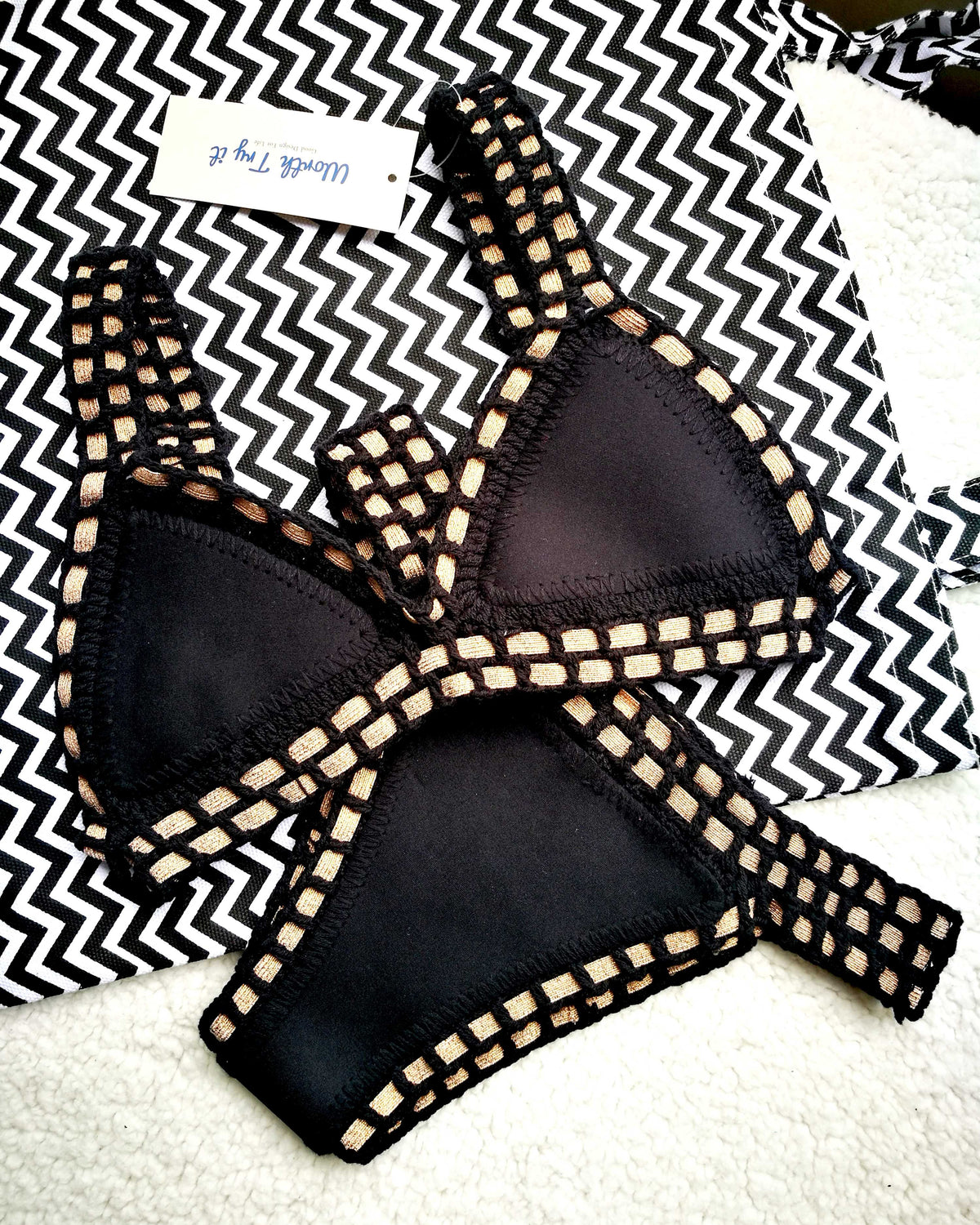 Reversible Handmade Neo Crochet Bikini Suit - worthtryit.com