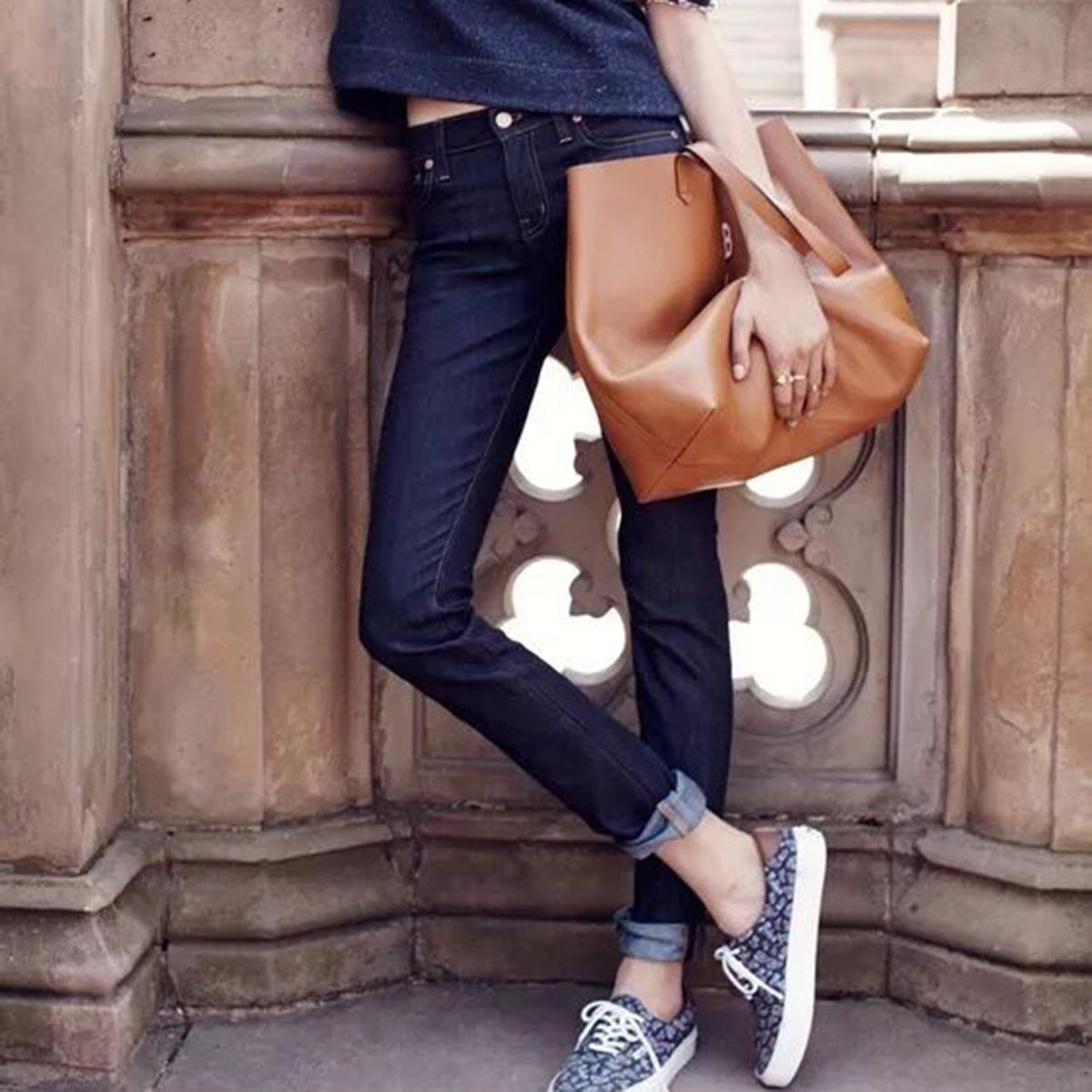 Oversized Tote Bag - Burnt Orange - worthtryit.com