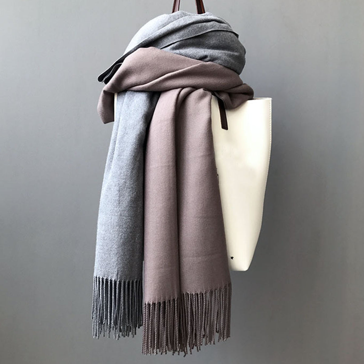 Solid Color Tassel Scarf - worthtryit.com