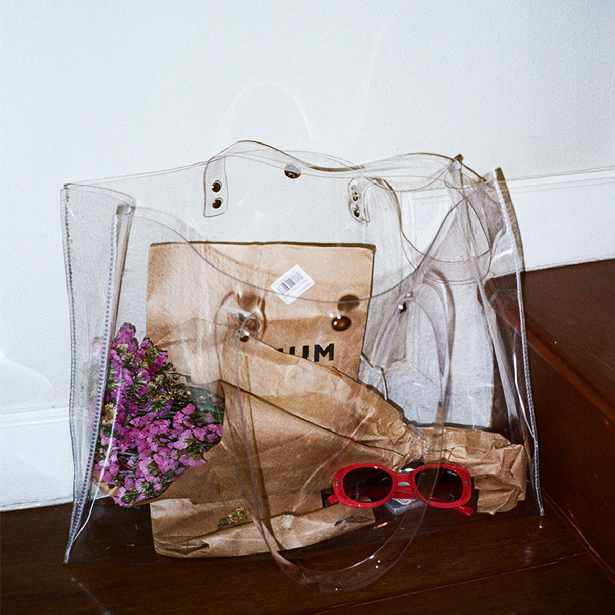Oversized Clear Transparent Shopping Bag - worthtryit.com