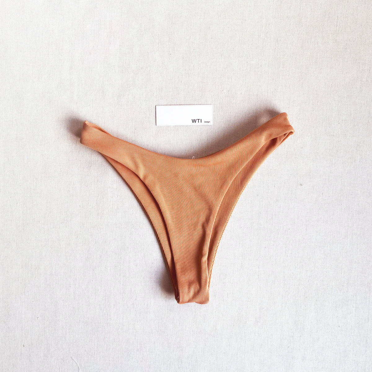 Ribbed V Cut Underwire Bikini Swimsuit