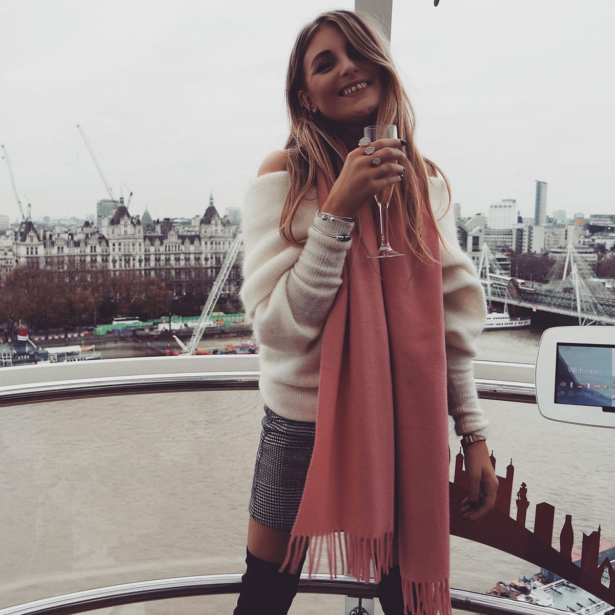 Solid Color Tassel Scarf - worthtryit.com