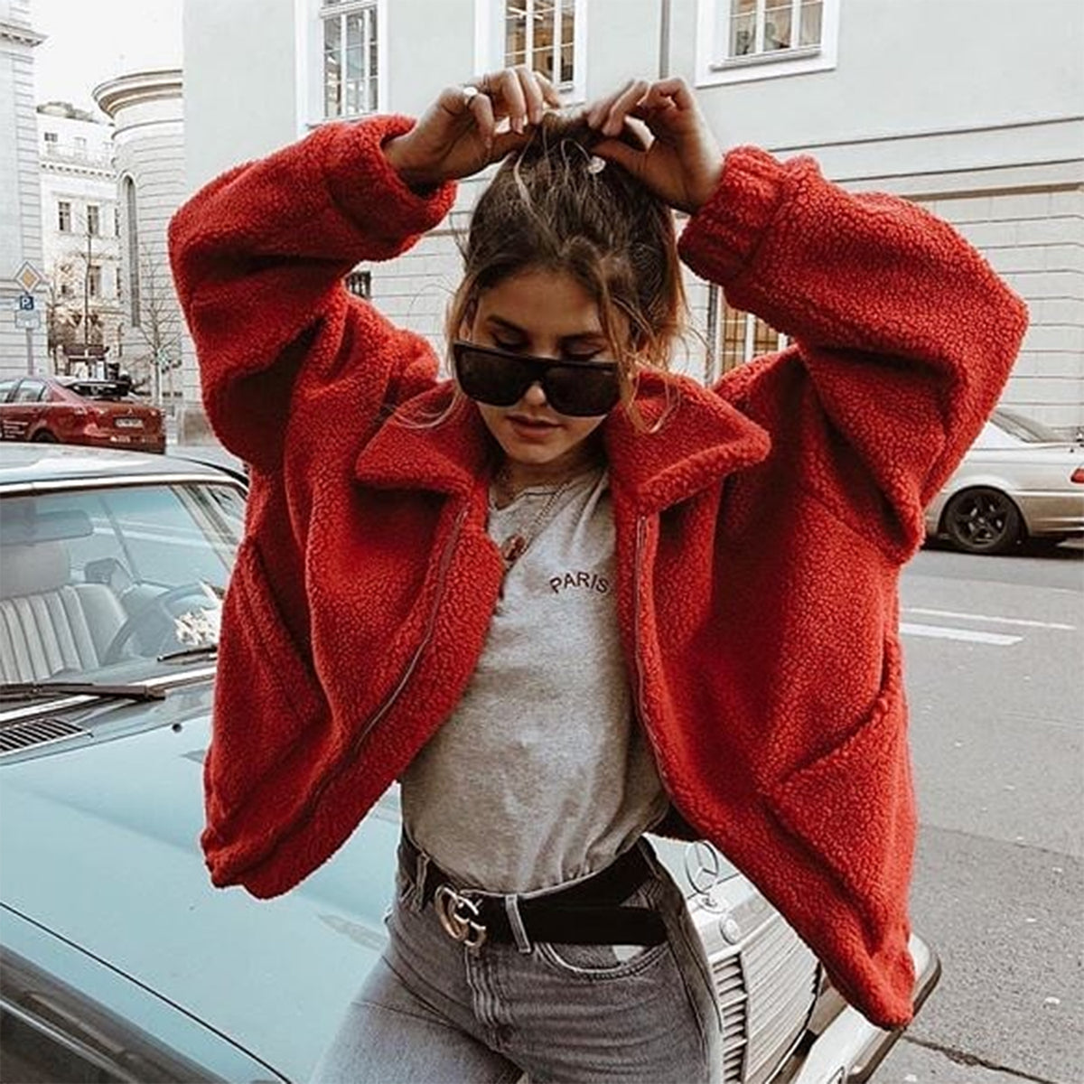 Teddy bear hotsell jacket red