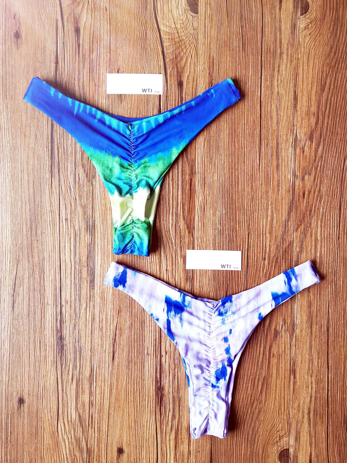 Tie Dye Underwire High Leg Bikini Swimsuit - worthtryit.com