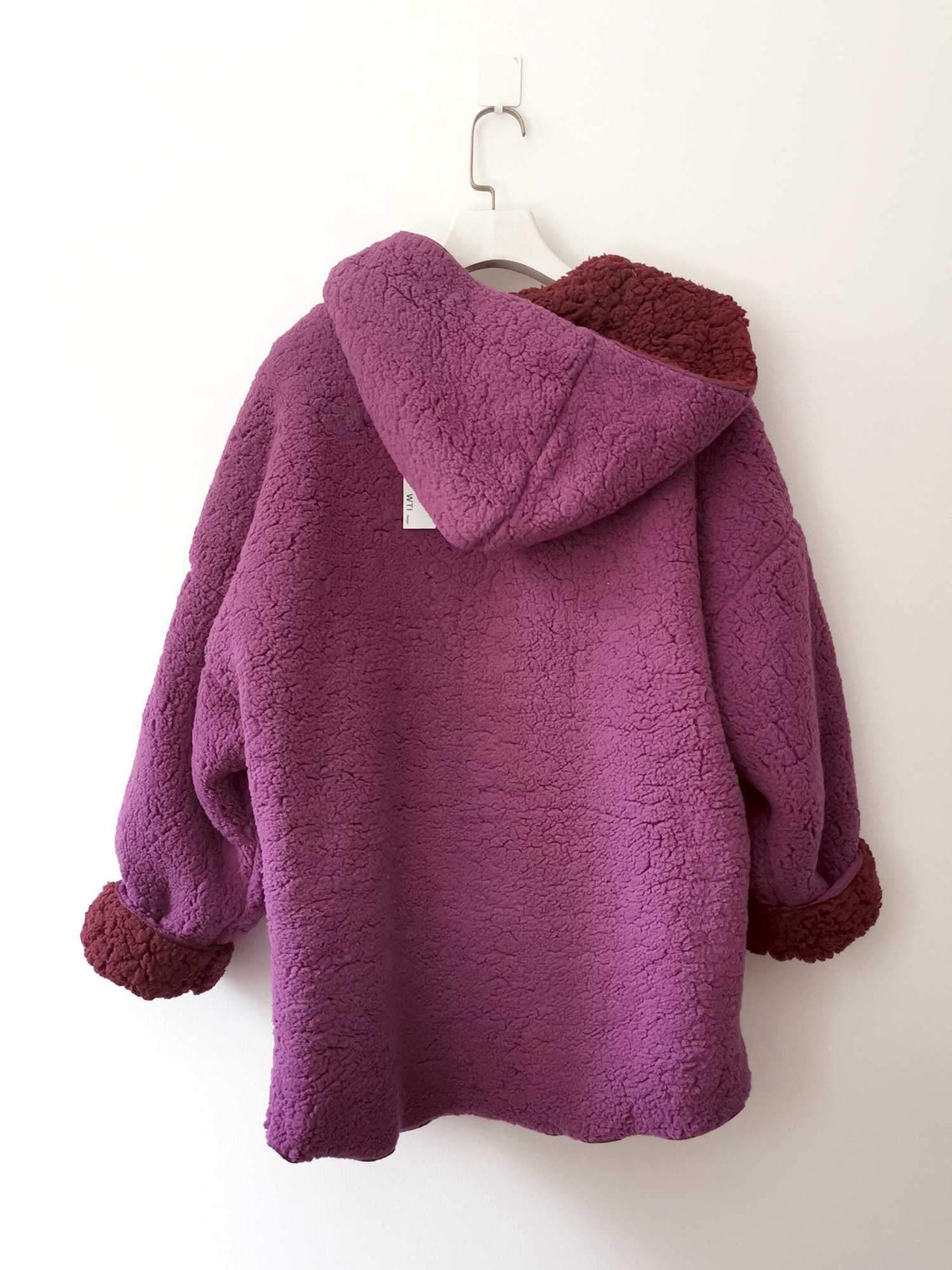 Reversible Faux fur Hoodie Coat Fuzzy Jacket - worthtryit.com