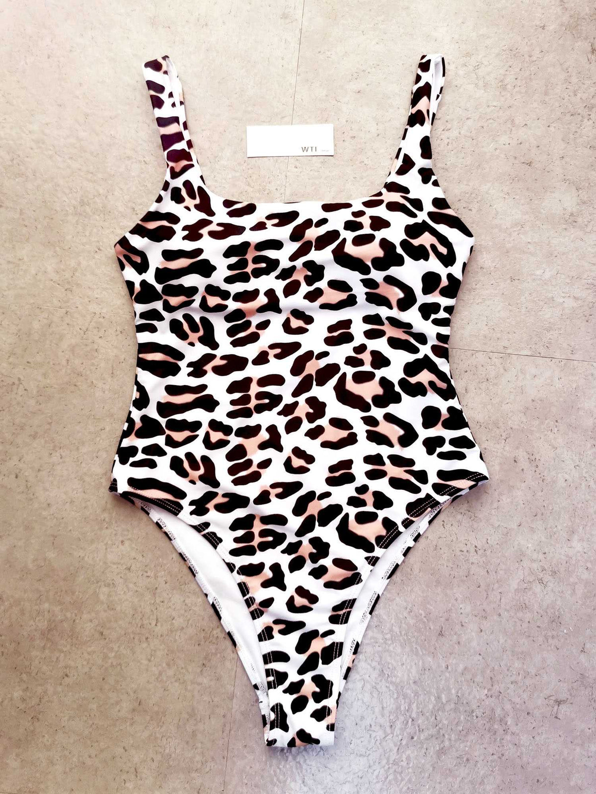 Vintage Animal Print One Piece Swimsuit - worthtryit.com