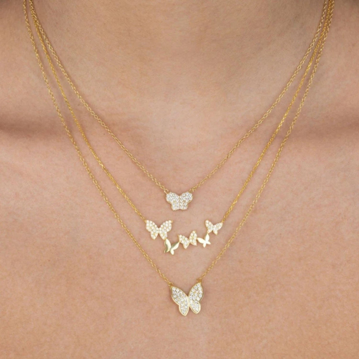 Golden Butterfly Corker & Necklace