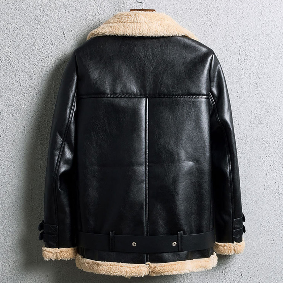 Oversized Faux Fur Moto Bike Jacket - worthtryit.com