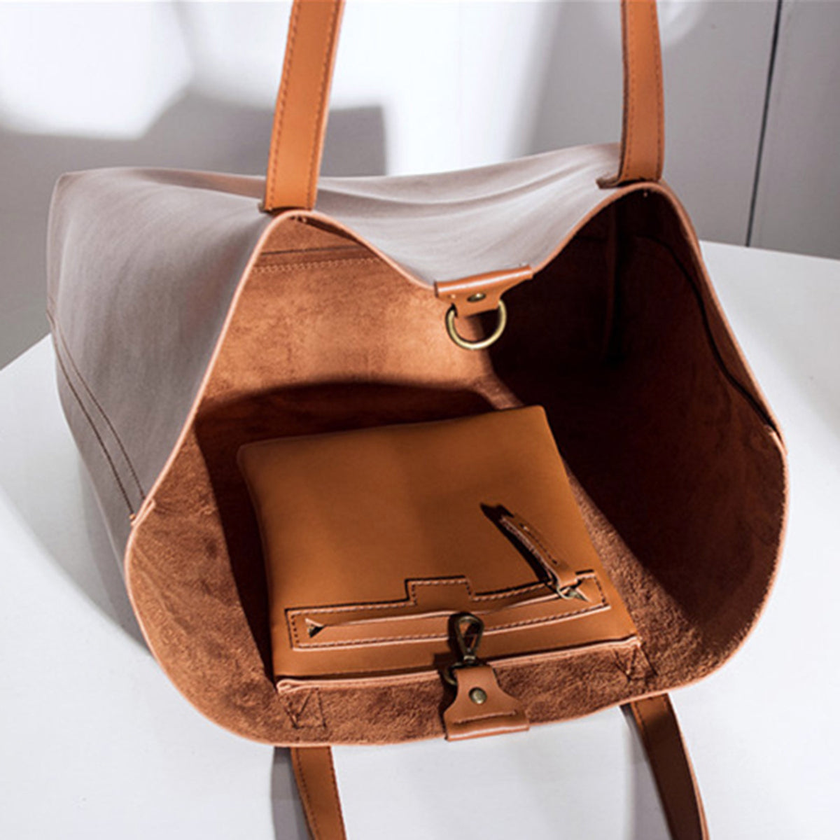 Oversized Tote Bag - Burnt Orange - worthtryit.com