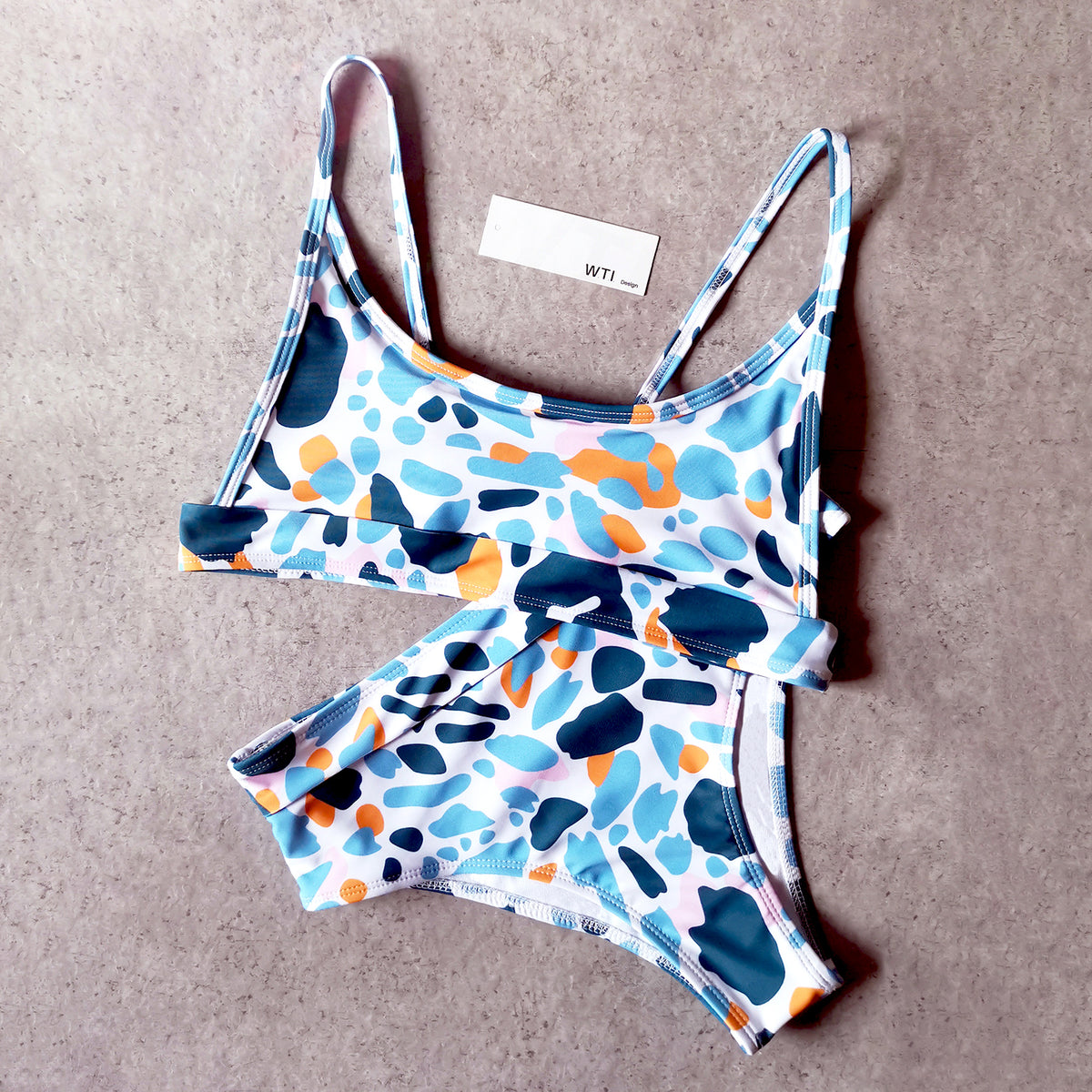 Colorful Spot Crop Top Bikini Swimsuit – W.T.I. Design