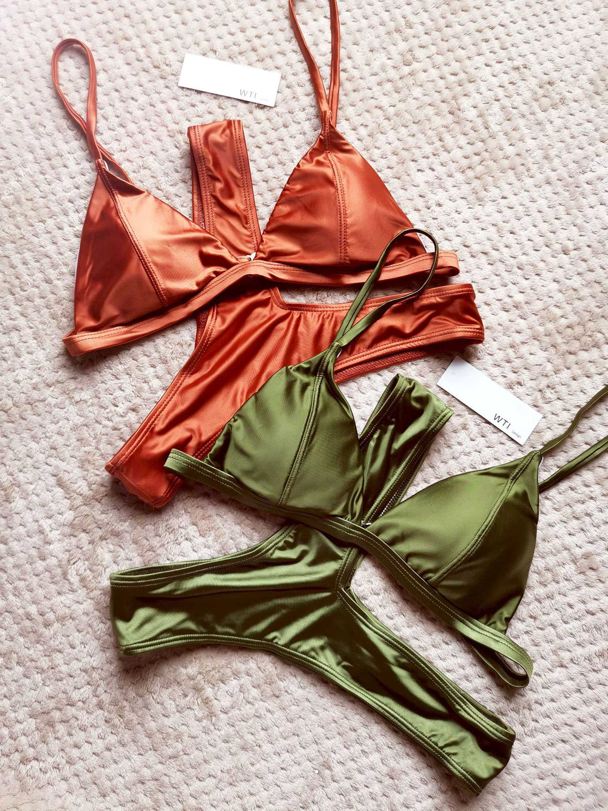 Classic Triangle High Cut Bikini Set