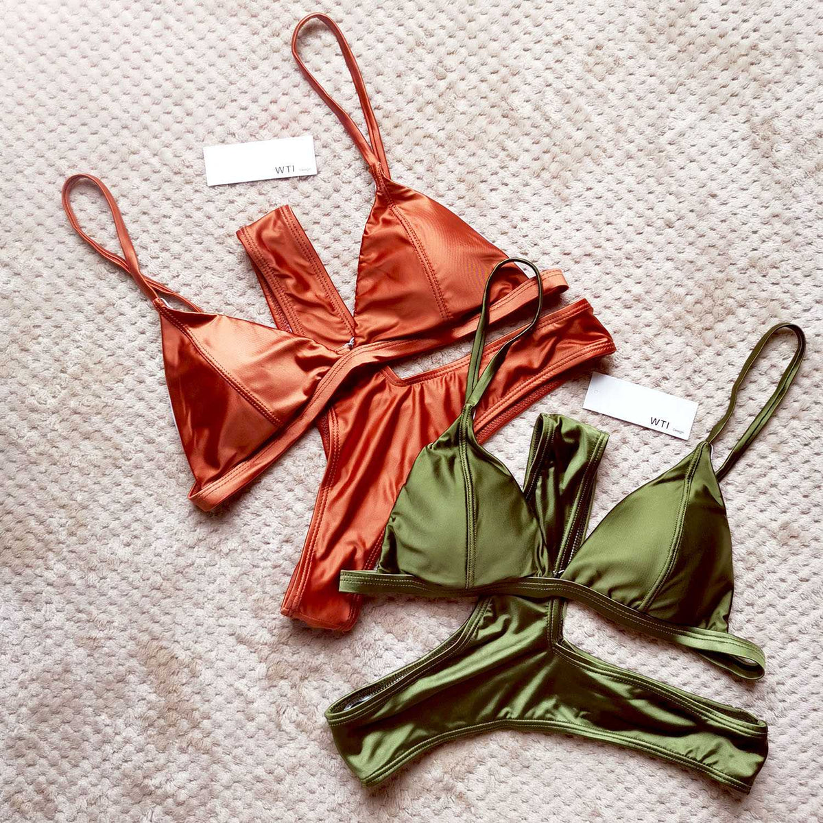 Classic Triangle High Cut Bikini Set - worthtryit.com