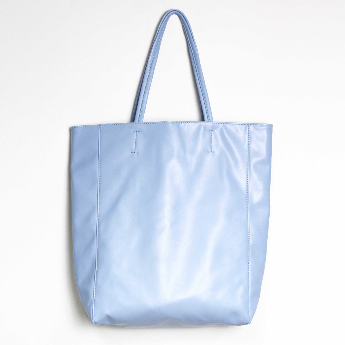 Oversized Eco Vegan Leather Lambskin Tote Bag 16.7" With Little Purse Inside - worthtryit.com