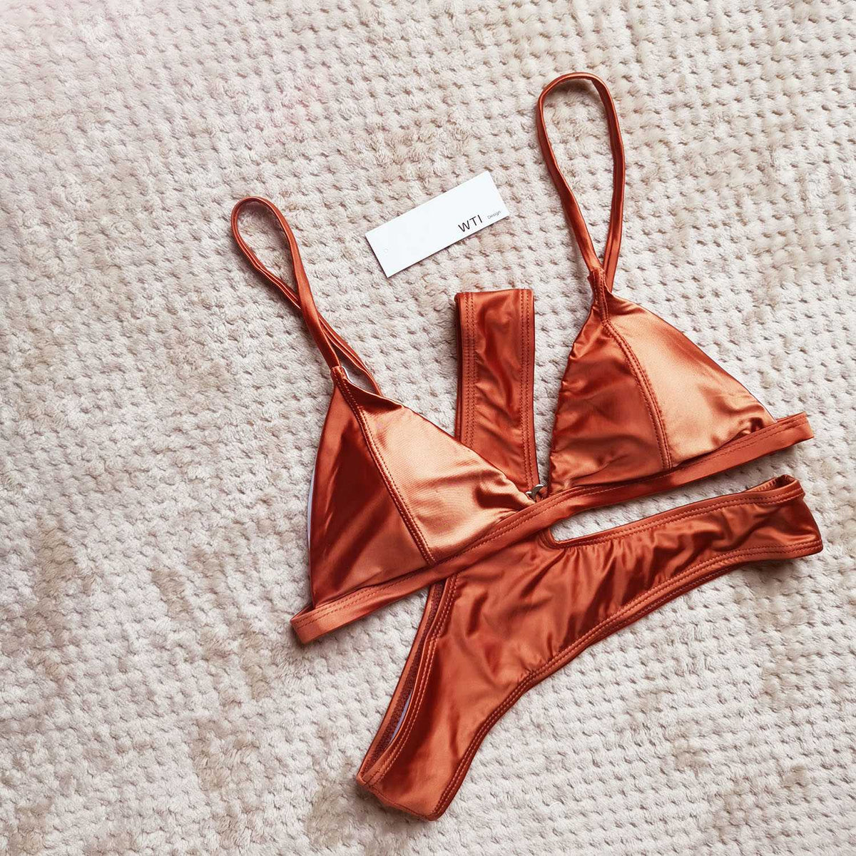 Classic Triangle High Cut Bikini Set - worthtryit.com