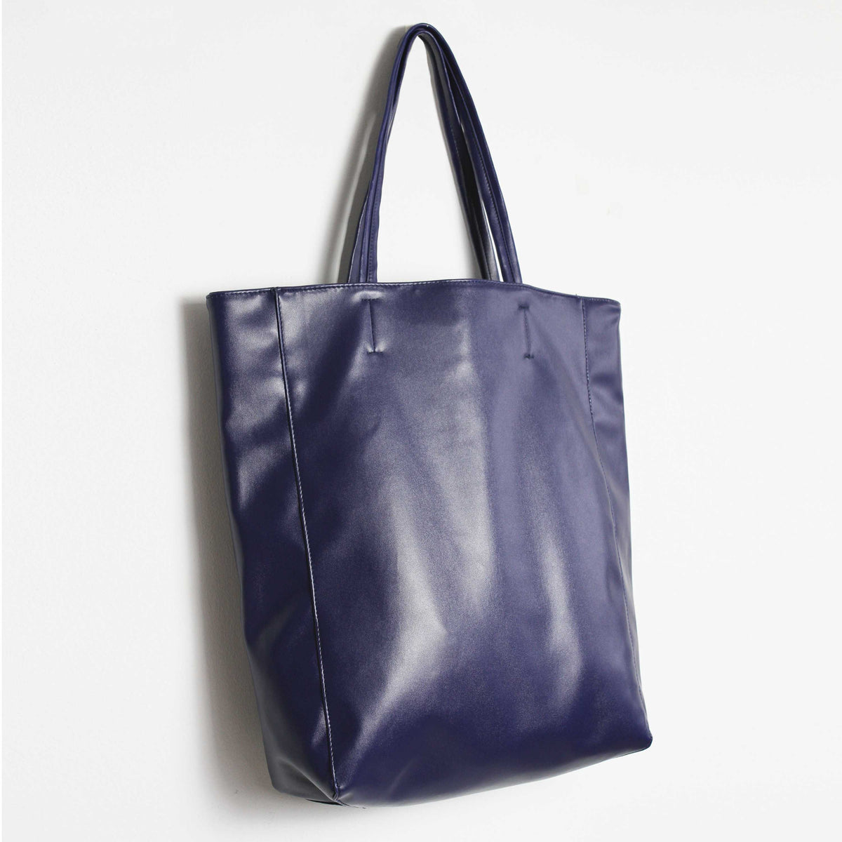 Oversized Eco Vegan Leather Lambskin Tote Bag 16.7" With Little Purse Inside - worthtryit.com