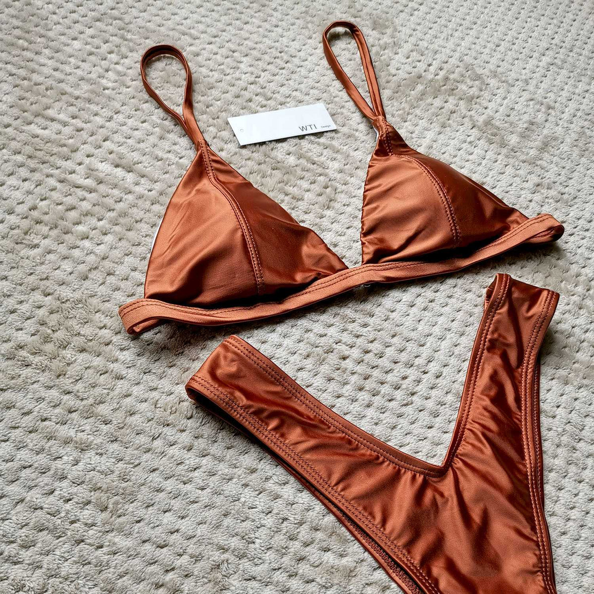 Classic Triangle High Cut Bikini Set - worthtryit.com