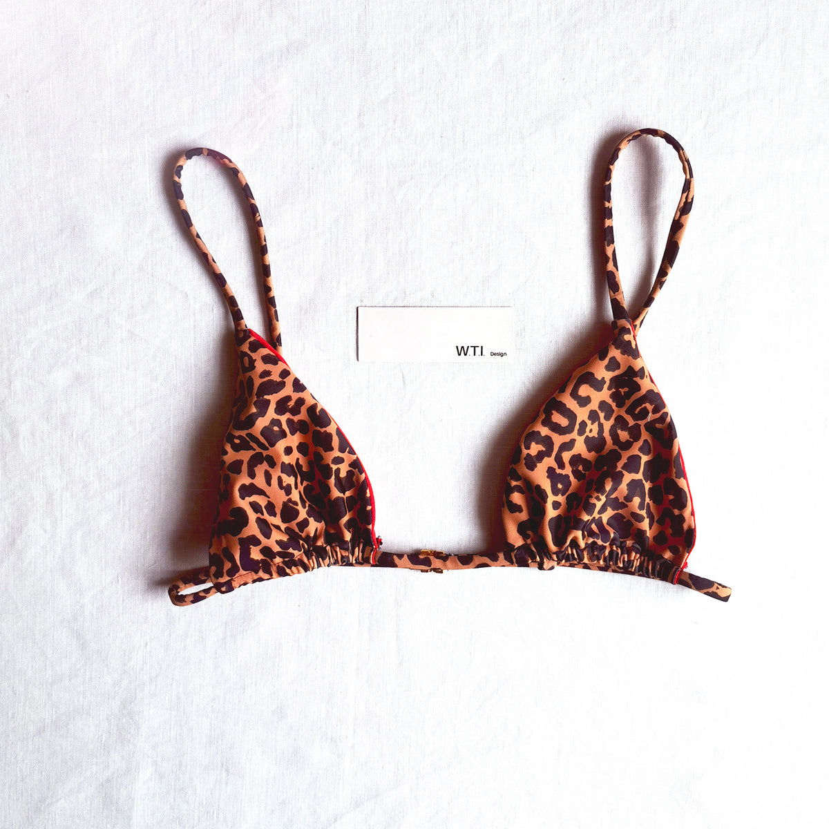 Leopard Print Triangle Bikini Set