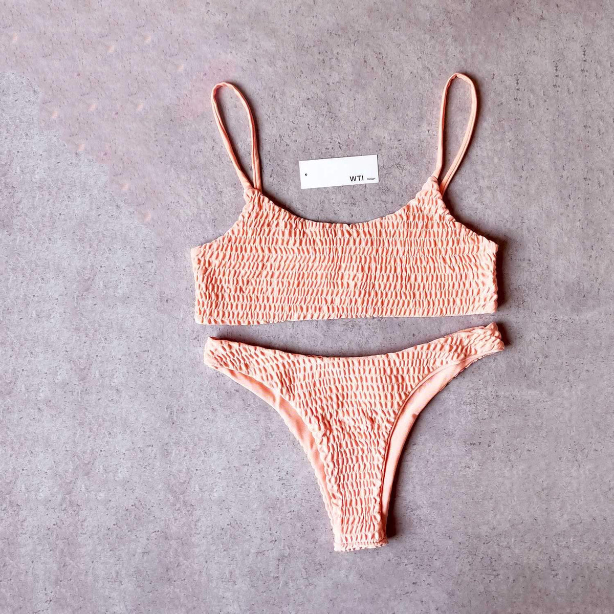 Scrunch spaghetti bikini set 2025