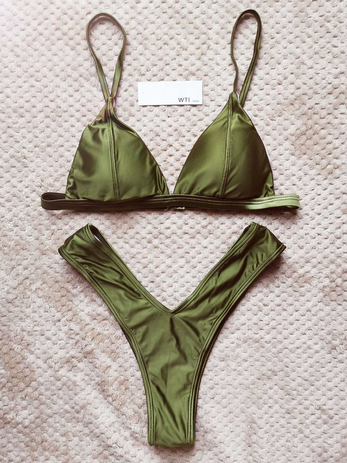 Classic Triangle High Cut Bikini Set - worthtryit.com