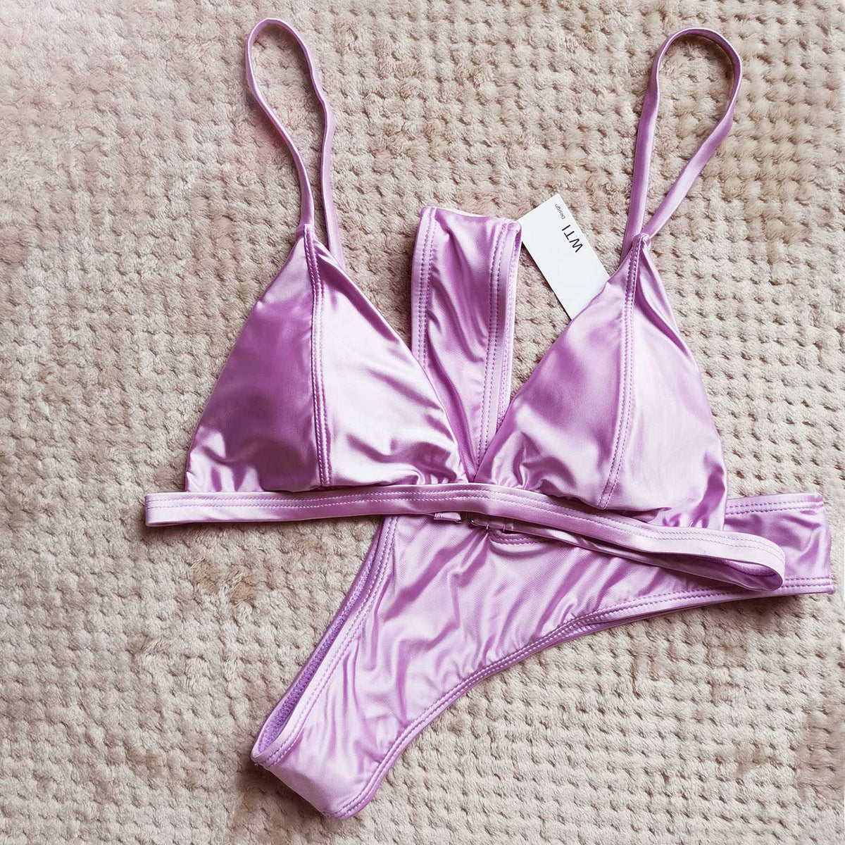 Classic Triangle High Cut Bikini Set - worthtryit.com