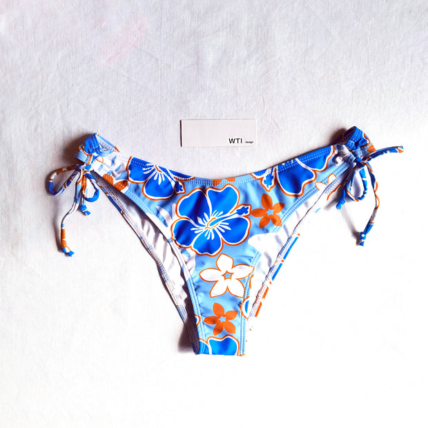 Floral Hibiscus Shirred Crop Top Bikini Swimsuit