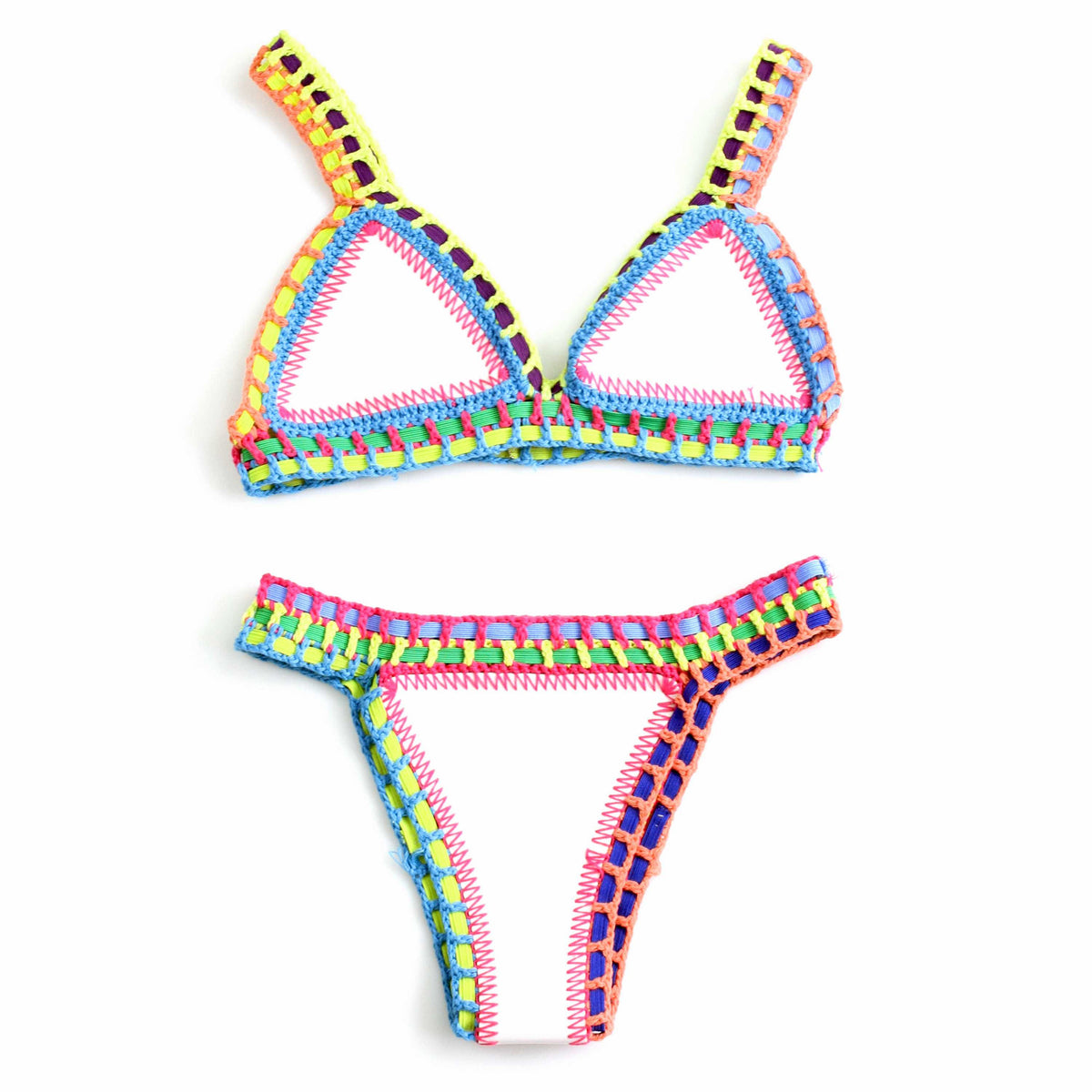 Reversible Handmade Neo Crochet Bikini Suit - worthtryit.com