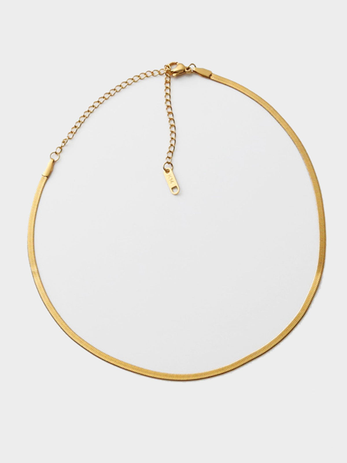 Vintage 14K Gold Snake Bone Necklace - worthtryit.com