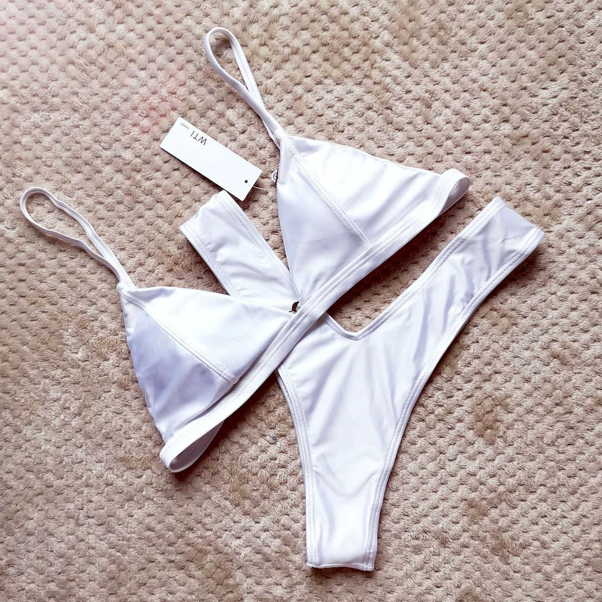 Classic Triangle High Cut Bikini Set - worthtryit.com