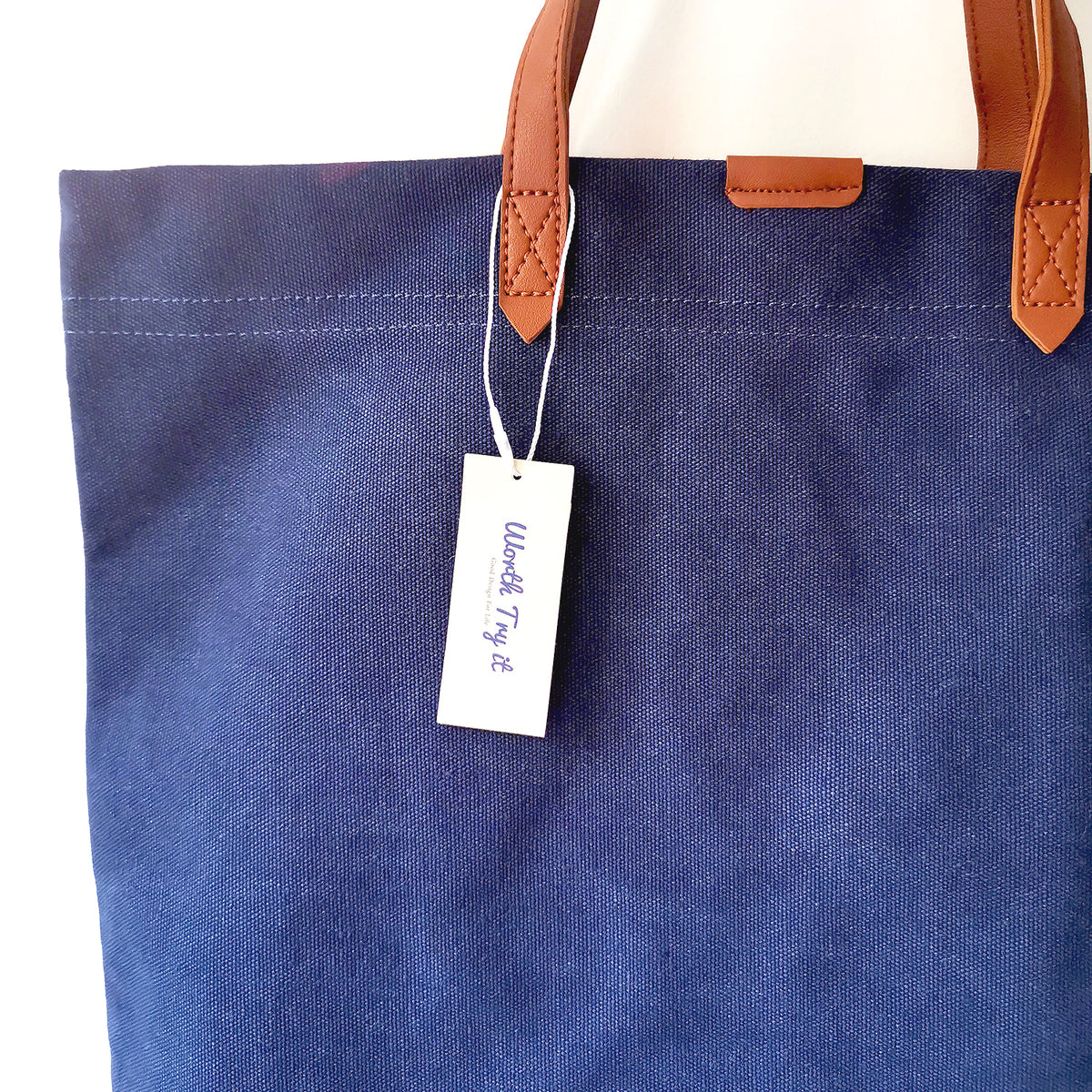 Canvas Bag with Leather Handles Transport Oversized Tote Bags
