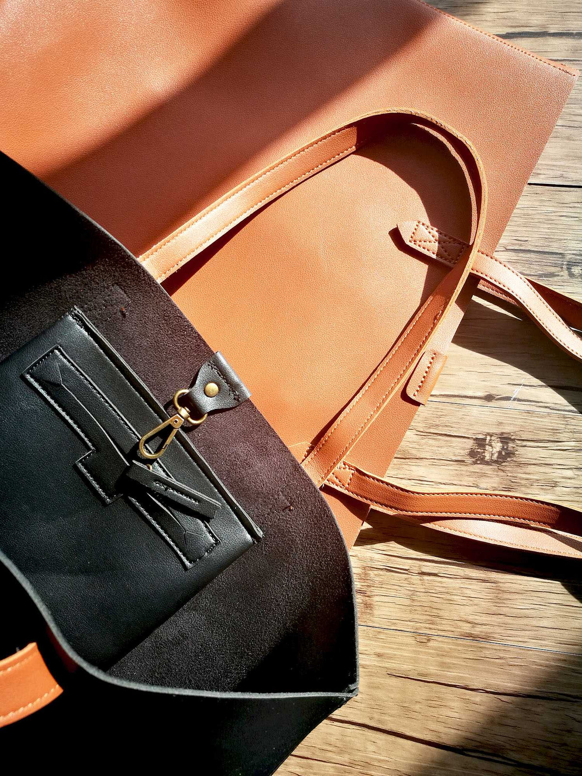 Oversized Tote Bag - Burnt Orange - worthtryit.com